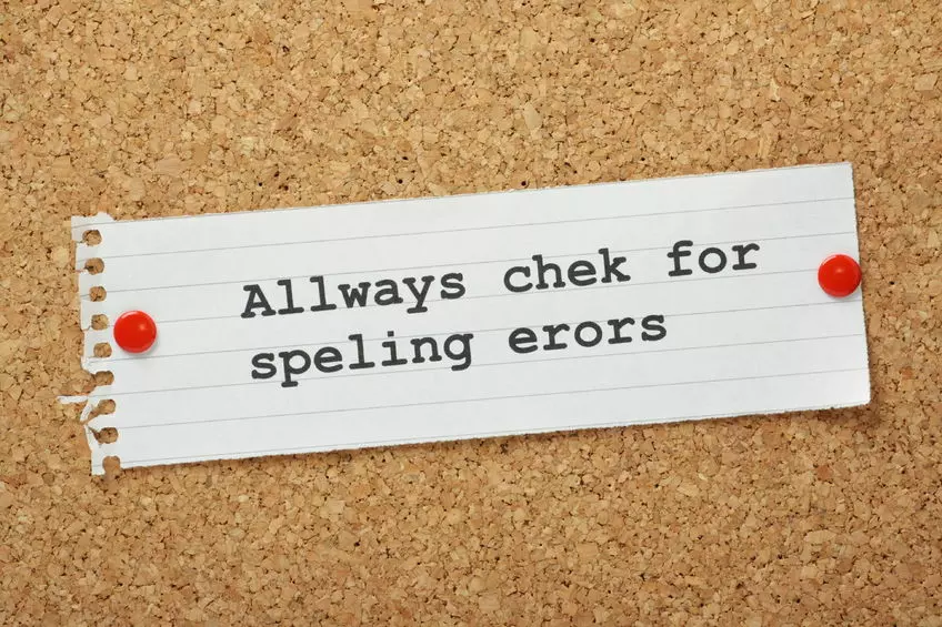 25793708 - the phrase always check for spelling errors on a cork notice board