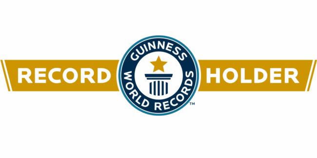 Eskenzi PR Guinness World Records holder official winner GWR record holder strap full colour