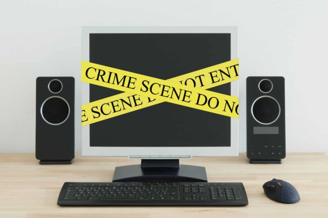 Internet-Crime-Scene-tape-on-computer