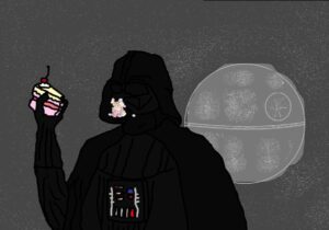Vader_Fails_at_Eating_Cake_by_RiiandRoo